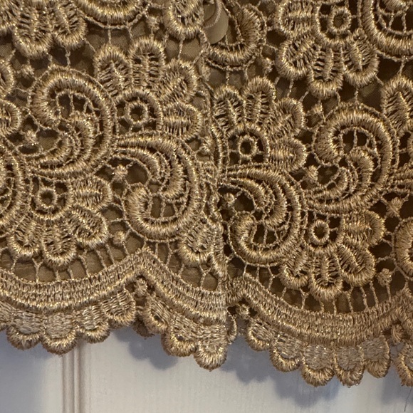 Talbots Gold Lace Jacket - Picture 2 of 6